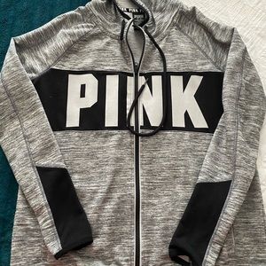 PINK hooded zip up.